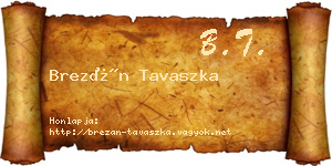 Brezán Tavaszka névjegykártya